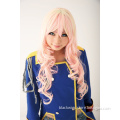 Macross Long Wavy Pink Cosplay Party Hair Wig CW175